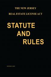 The New Jersey Real Estate License Act: Statute and Rules cover