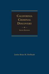 California Criminal Discovery cover