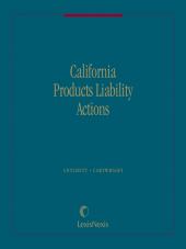 California Products Liability Actions cover