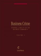 Business Crime: Criminal Liability of the Business Community cover