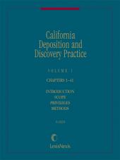 California Deposition and Discovery Practice cover