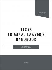 Texas Criminal Lawyer's Handbook cover