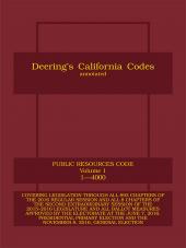 Deering's California Public Resources Code Annotated cover