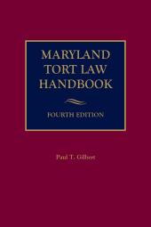 Maryland Tort Law Handbook cover