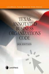 Texas Annotated Business Organizations Code cover