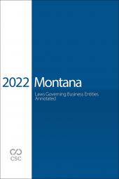 CSC Montana Laws Governing Business Entities Annotated cover