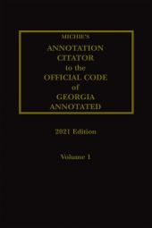Michie's Annotation Citator to the Official Code of Georgia Annotated cover