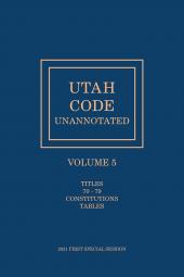 Utah Code Unannotated, Volume 5 cover