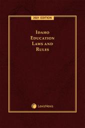Idaho Education Laws and Rules cover