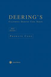 Deering's California Desktop Code Series, Probate Code Softbound cover