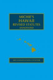 Michie's Hawaii Revised Statutes Annotated: Annotation Citator cover