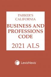 Parker's California Business and Professions Code ALS cover