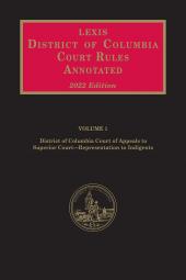 District of Columbia Court Rules Annotated cover