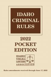 Idaho Criminal Rules cover