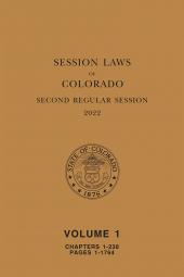 Colorado Session Laws cover