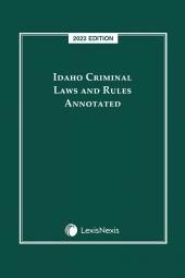 Idaho Criminal Laws and Rules Annotated cover