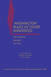 Washington Rules of Court Annotated (State Rules) cover