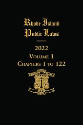 Rhode Island Public Laws cover
