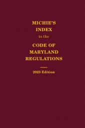 Michie's Index to the Code of Maryland Regulations cover