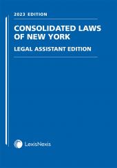 Consolidated Laws of New York, Legal Assistant Edition cover