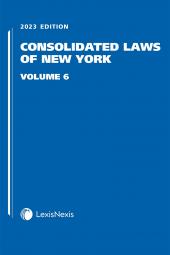 Consolidated Laws of New York, Volume 6 cover