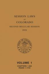 Colorado Session Laws cover