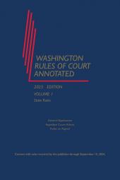 Washington Rules of Court Annotated (State and Federal Rules) cover