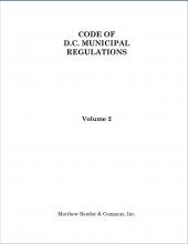 Code of D.C. Municipal Regulations cover