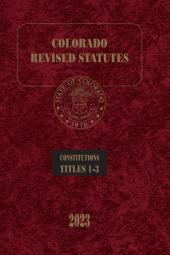 Colorado Revised Statutes cover