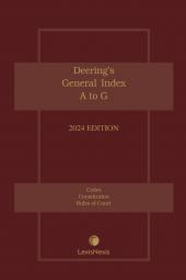Deering's California Codes Annotated: General Index cover