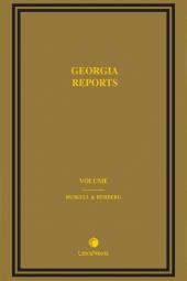 Georgia Official Reports, Bound Volumes cover