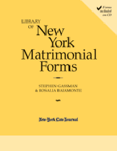 Library of New York Matrimonial Law Forms  cover