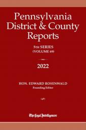 Pennsylvania District and County Reports Bound  cover