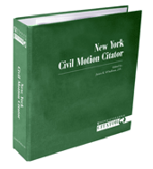 New York Civil Motion Citator cover
