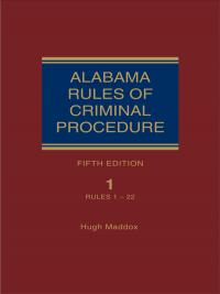 Alabama Rules Of Criminal Procedure | LexisNexis Store