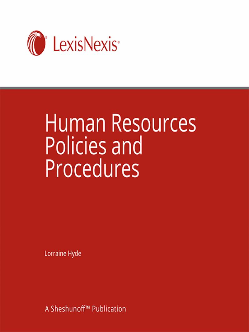  Human Resources Policies And Procedures LexisNexis Store