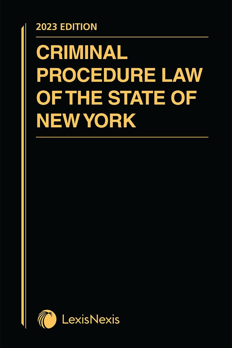 Criminal Procedure Law Of The State Of New York Lexisnexis Store 