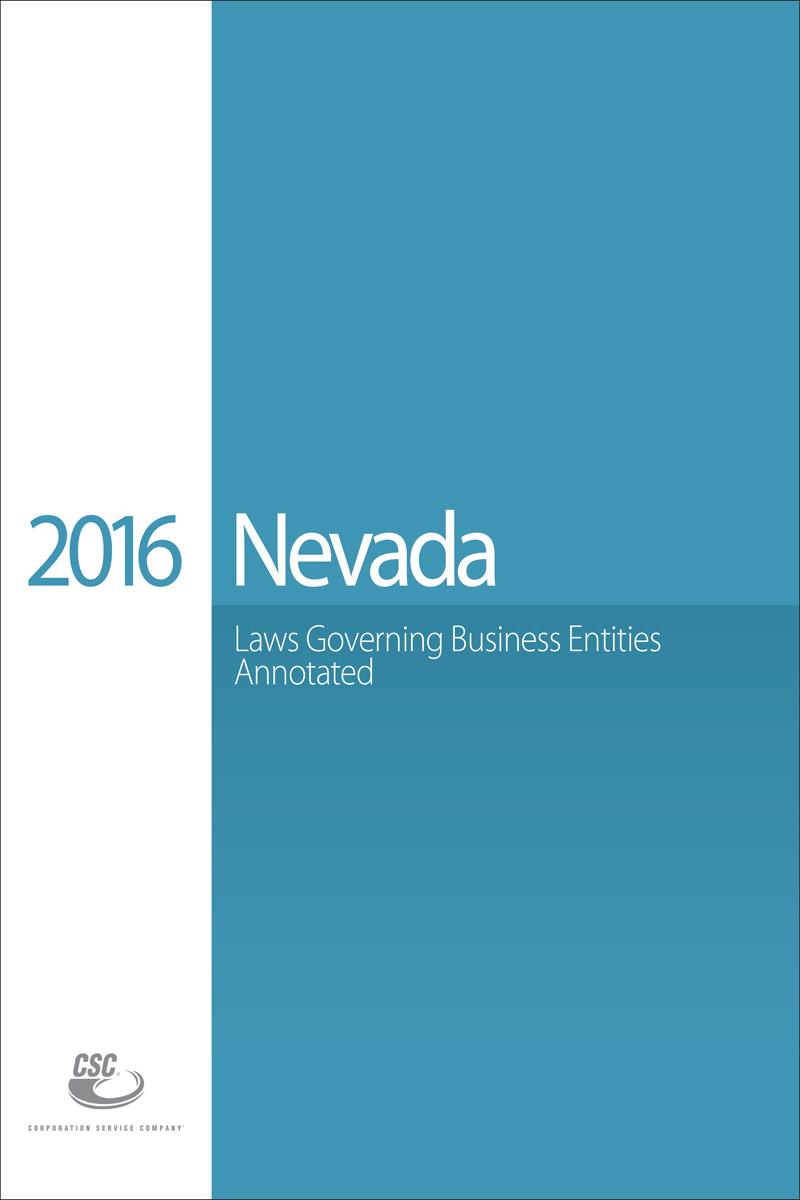 Csc 174 Nevada Laws Governing Business Entities 2016 Edition
