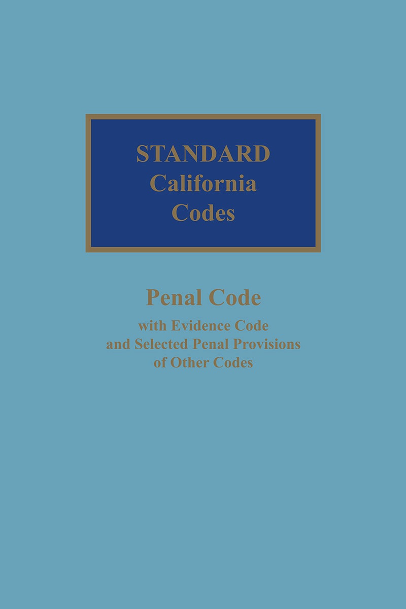 Matthew Bender Standard California Codes: Penal Code with Evidence Code book cover
