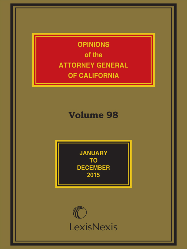 Opinions of the Attorney General of California