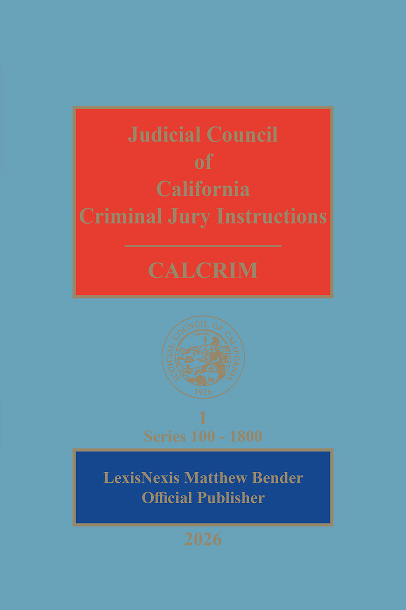 California Judicial Council Criminal Jury Instructions  book cover