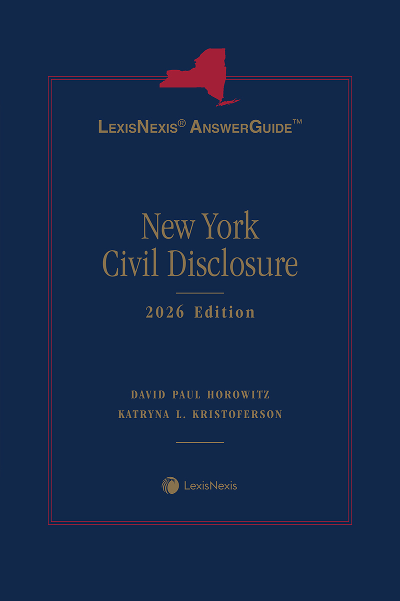 LexisNexis AnswerGuide New York Civil Disclosure book cover