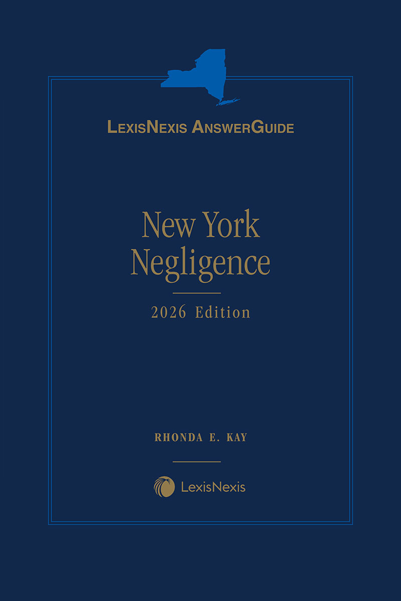 LexisNexis AnswerGuide New York Negligence book cover