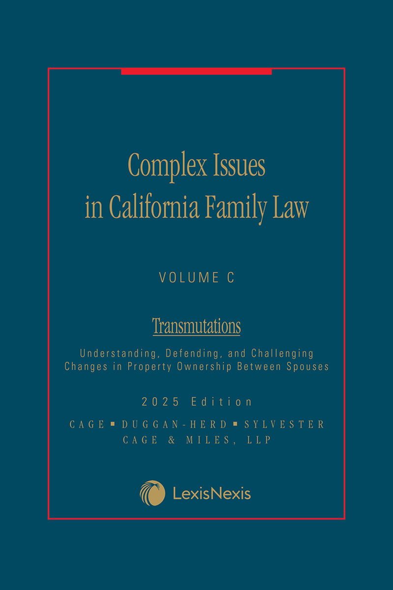 Complex Issues in California Family Law-Volume C book cover
