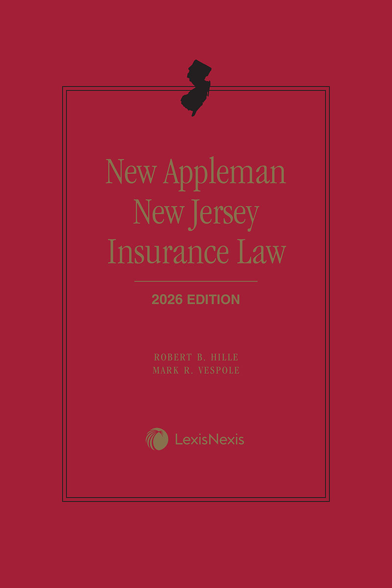 New Appleman New Jersey Insurance Law book cover