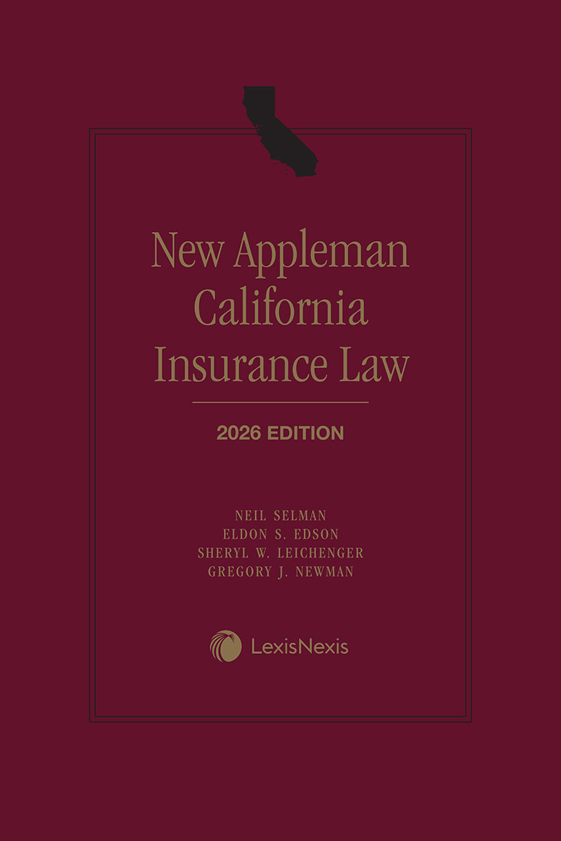 New Appleman California Insurance Law book cover