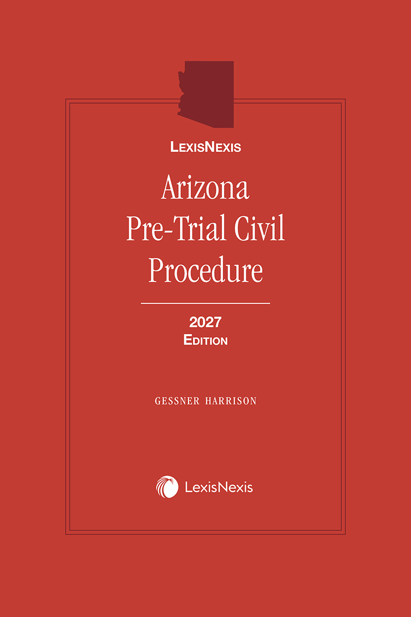Arizona Pre-Trial Civil Procedure book cover