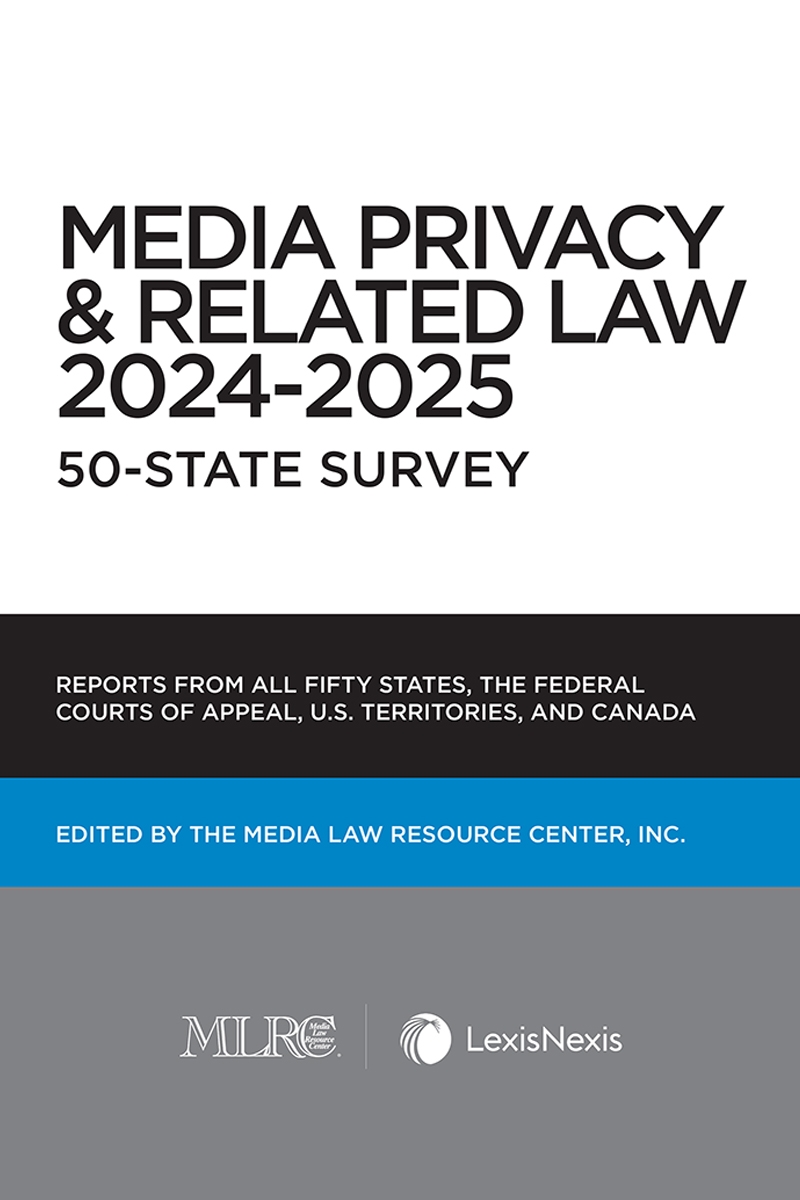 Media Privacy & Related Law 50-State Survey (MLRC Members Only) Book Cover