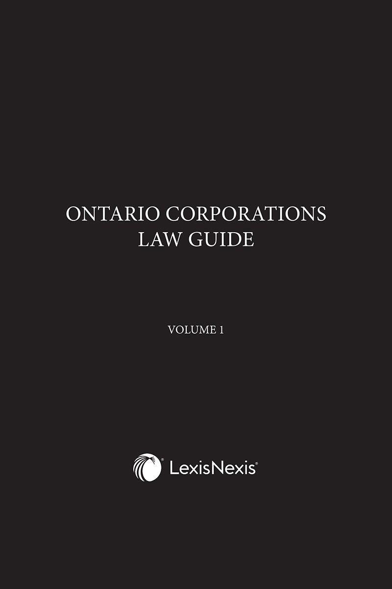 Ontario Corporations Law Guide