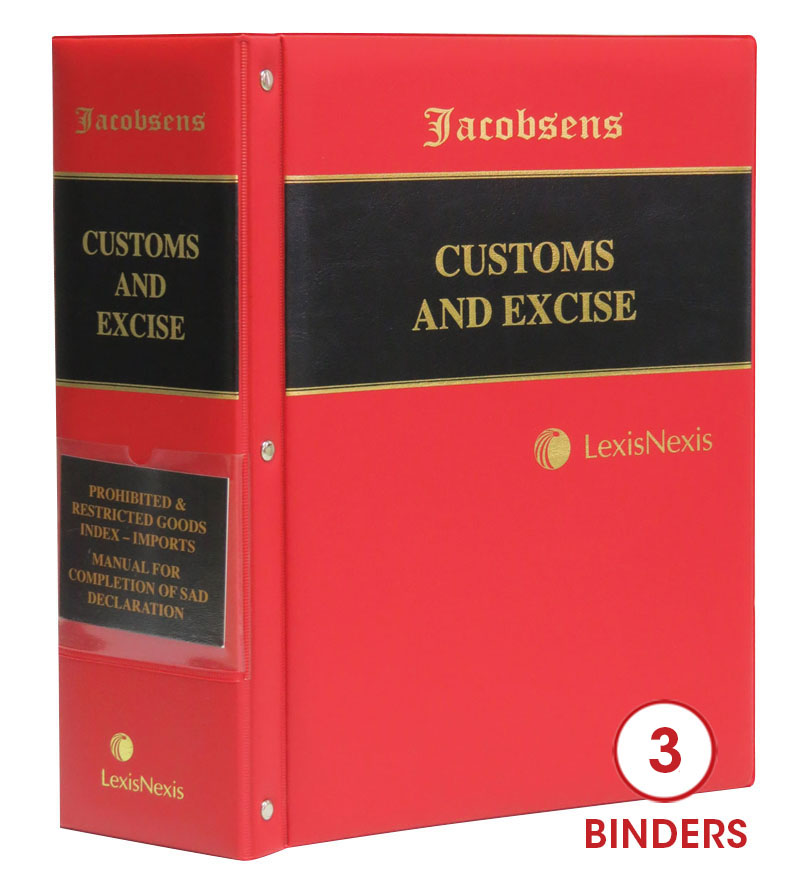 Jacobsens Prohibited and Restricted Goods Index, Rules and Manual on SAD Declarations
